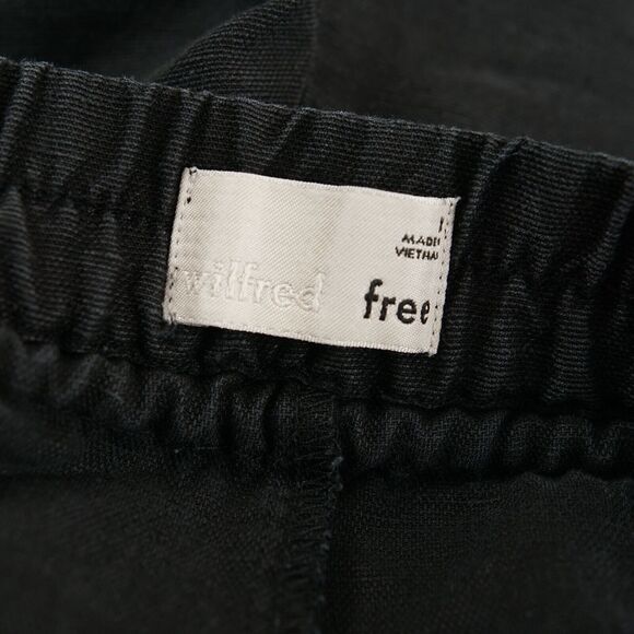 Aritzia Wilfred Free Blak Linen Blend Habitus Shorts Womens Sz M - Picture 3 of 10